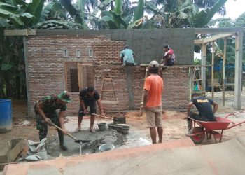 Pjs Penghulu Apresiasi Bedah Rumah Giat TMMD ke 111 Kodim 0321/Rohil