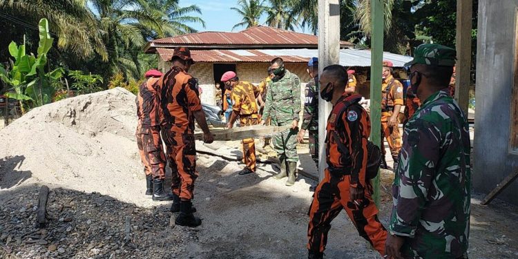 TMMD ke 111 Wilayah Kodim 0321/Rohil, Ormas PP Ikut Berjibaku