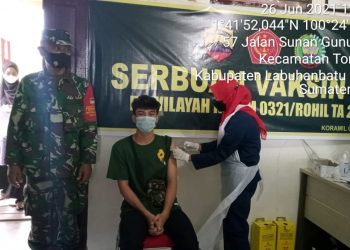 Serbuan Vaksin, Koramil 03/Bgs Ajak Masyarakat Ikut Serta, Ini Wilayahnya..
