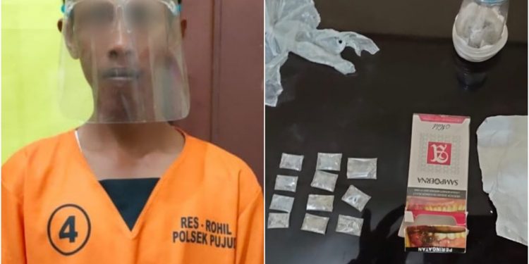 Polsek Pujud Bekuk Tersangka Pengedar Sabu