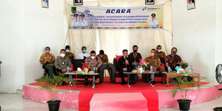 Pemkab Rohil Mediasi Warga yang Berada di Tanah Negara untuk Pelaksanaan Proyek Pipa Minyak Rokan