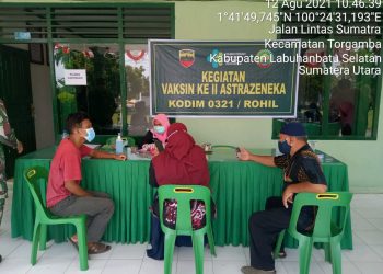 Koramil 03/Bgs Kembali Gelar Vaksinasi ke II untuk KBT dan Masyarakat