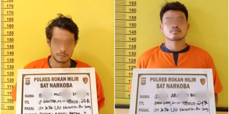 Polres Rohil Bekuk Dua Pengedar Sabu, 9,39 Gram Diamankan