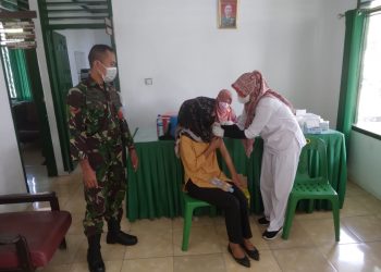 Koramil 03/Bgs Kembali Laksanakan Serbuan Vaksin Dosis II