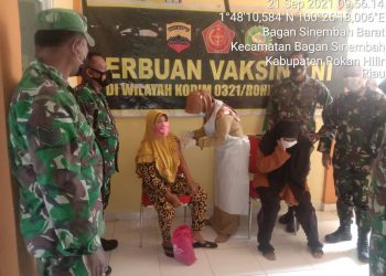 Babinsa Koramil 03/Bgs Kembali Laksanakan Serbuan Vaksin