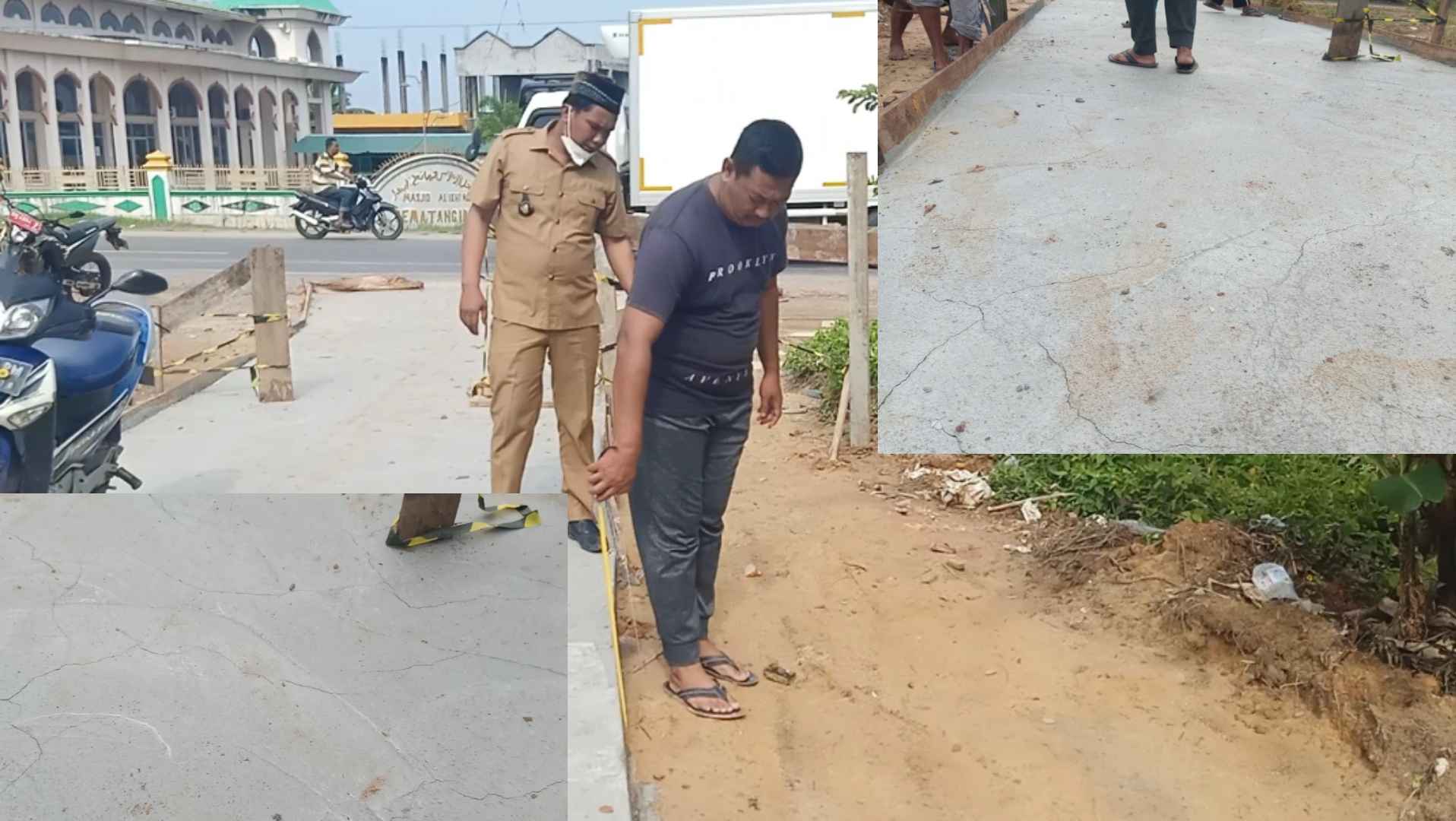 Penghulu  pematang Ibul cek pekerjaan PT. Wahana Karsa Swandiri
