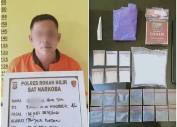 Alamak! Oknum Guru PNS di Rohil Terlibat Sabu, Diciduk Polisi