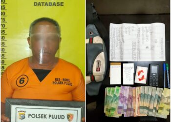 Mangkal di Simpang Jengkol, BD Togel Ditangkap Polsek Pujud