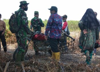 Cuaca Kian Panas, Babinsa Koramil 03/Bgs Tingkatkan Patroli Karhutla