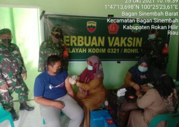 Koramil 03/Bgs Gelar Serbuan Vaksin TNI di Yayasan Al Fikri