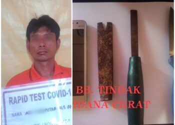‘Arman Maulana’ Curi HP, Ketangkap Warga, Diserahkan ke Kantor Polisi