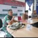 Danpos Simpang Kanan Koramil 03/Bgs Hadiri Rapat Evaluasi Vaksinasi