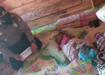 Jenguk Anak Kurang Mampu yang Sakit, Kapolsek Pujud Ajak Open Donasi