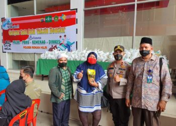 Gebyar Satu Juta Vaksin Booster di Wilkum Polsek Bagan Sinembah Digelar