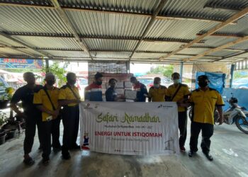 PT. PHE Siak Serahkan Paket Sembako kepada Wartawan KWACI Rohil