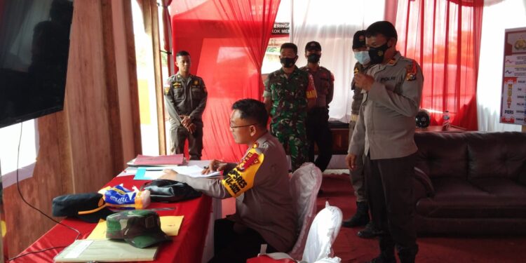 Kapolres Pantau Situasi Arus Balik di Pos PAM Rantau Bais