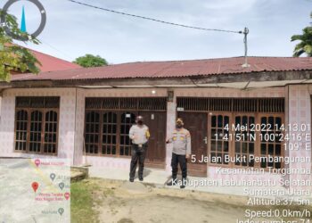 Kapolsek Turun Patroli Rumah Warga yang Ditinggal Mudik