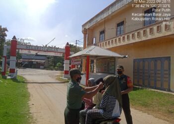 Babinsa Koramil 03/Bgs Kembali Tegakkan Prokes PPKM