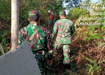 Cuaca Panas, Babinsa Koramil 03/Bgs Patroli Karhutla