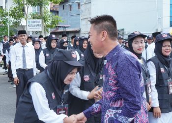 Bupati Rohil Hadiri Pelantikan dan Apel kesiapan Pantarlih Pemilu 2024