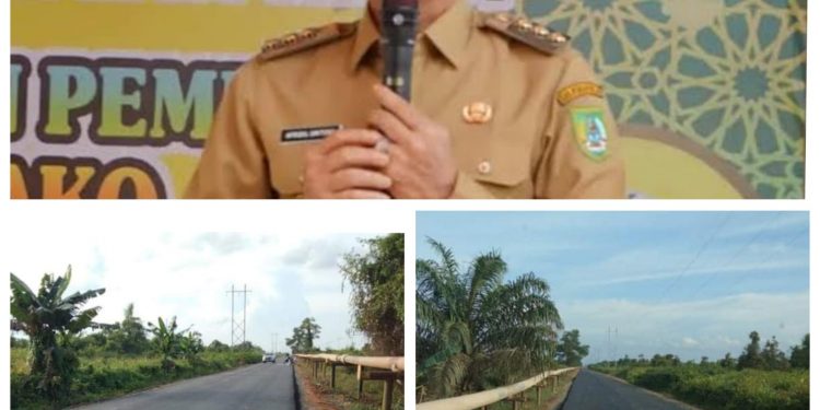Kinerja Bupati Rohil Patut Diacungi Jempol, Sukses Yakinkan PT PHR Hotmix Jalan Lintas Kubu