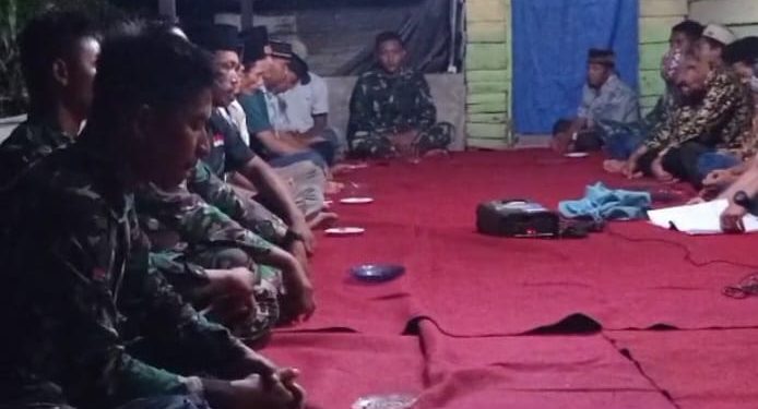 Peringatan Tahun Baru Islam, Anggota Satgas TMMD Rohil dan Warga Gelar Doa Bersama
