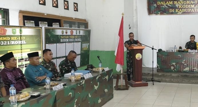 Dansatgas TMMD Rohil Paparkan Capaian Giat Program TMMD Pada Tim Wasev