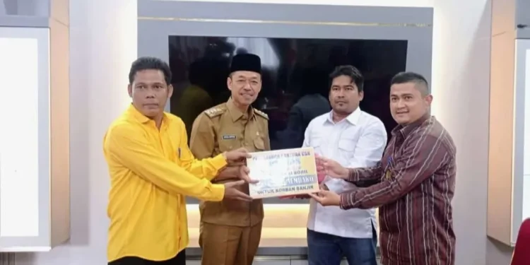 BUMD Rohil Sediakan 500 Paket Sembako Bantu Warga Terdampak Banjir