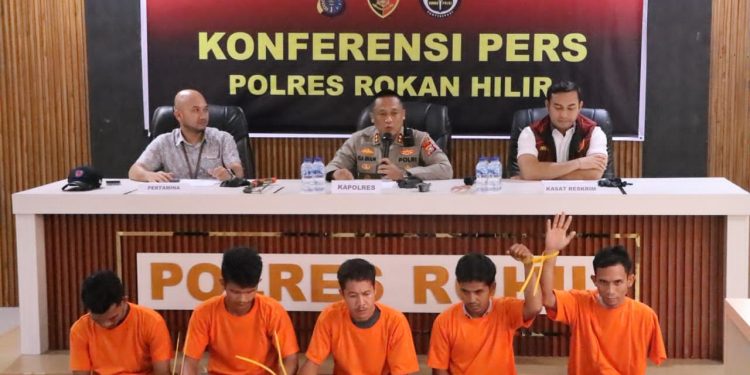 Sindikat Pencuri Kabel di Area Migas PHR Dibongkar Polres Rohil