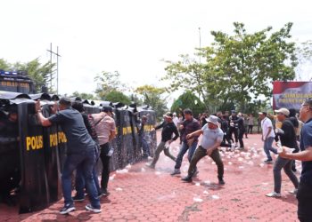 Polres Rohil Gelar Simulasi Sispam Mako dan Sispam Kota, Wujudkan Kesiapsiagaan Hadapi Aksi Unjuk Rasa