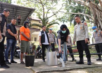 Polres Rokan Hilir Hancurkan 79,98 Kg Sabu, Ribuan Nyawa Terselamatkan