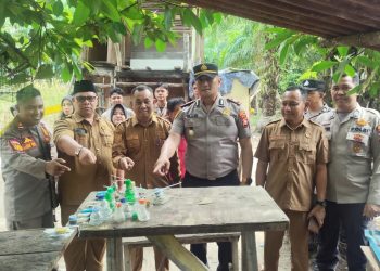Police Line Dipasang, Polsek Pujud Temukan Bong di Lokasi Rawan Narkoba