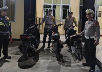 Polsek Bagan Sinembah Sisir Titik Rawan Balap Liar, Tiga Motor Tanpa Nopol Terjaring