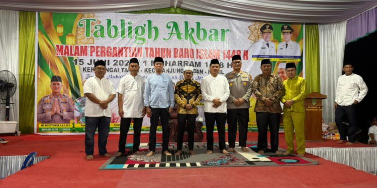 Polsek Pujud Amankan Tabligh Akbar UCAY Sambut Tahun Baru Islam 1448 H di Sungai Tapah