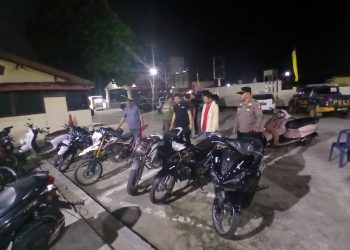 Razia Balap Liar di Bagan Batu, Polisi Amankan Enam Motor Berknalpot Brong