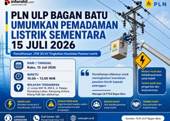 PLN ULP Bagan Batu Umumkan Pemadaman Listrik Sementara pada 15 Juli, Ini Wilayah Terdampak