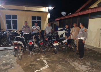 Cegah Aksi Balap Liar, Polsek Bagan Sinembah Amankan Enam Kendaraan Pelanggar