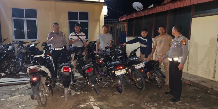 Cegah Aksi Balap Liar, Polsek Bagan Sinembah Amankan Enam Kendaraan Pelanggar