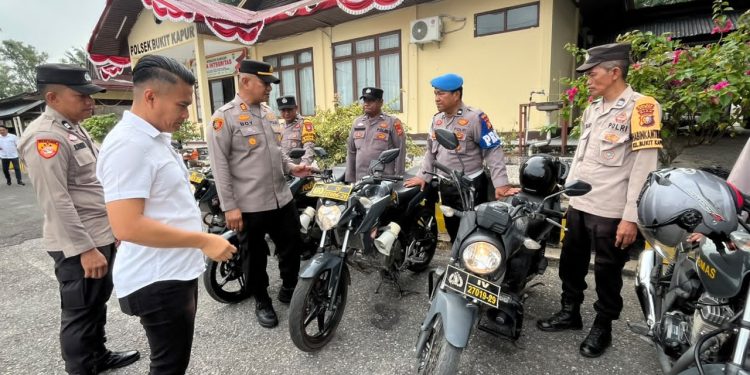 Kapolsek Bukit Kapur Cek Kendaraan Dinas dan Peralatan Karhutla, Pastikan Kesiapsiagaan Personel