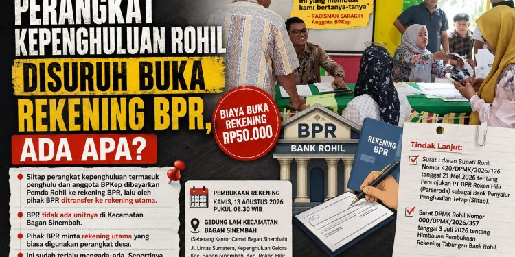 Belum Gajian, Perangkat Kepenghuluan di Rohil Disuruh Buka Rekening BPR, Ada Apa?