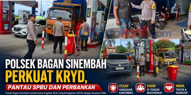 Polsek Bagan Sinembah Perkuat KRYD, Pantau SPBU dan Perbankan
