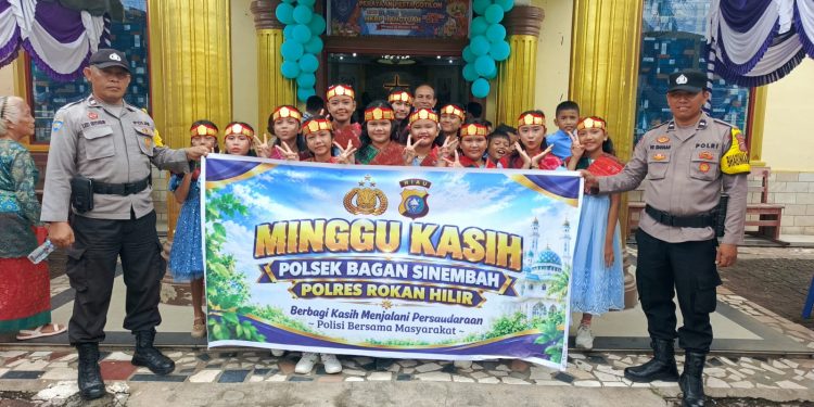 Minggu Kasih, Polsek Bagan Sinembah Sampaikan Pesan Kamtibmas kepada Jemaat HKBP Hang Tuah