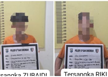 Berusaha Buang Sabu Saat Polisi Datang, Dua Pria di Kencana Ditangkap Polsek Bagan Sinembah